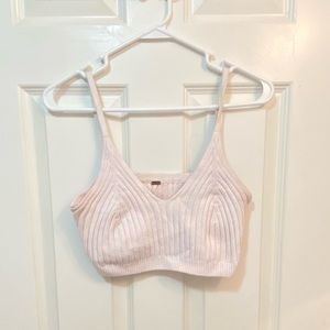 White free people crop top